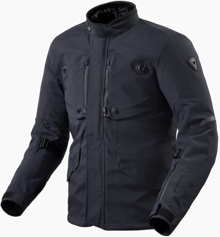 Image of Rev It Trench 2 Gore-Tex Motorcycle Jacket S Dark Blue