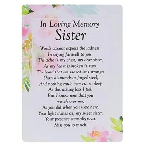 image of Graveside Memorial Cards - In Memory Of Sister