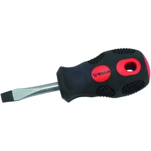 image of Wickes 6mm Soft Grip Stubby Slotted Screwdriver - 38mm