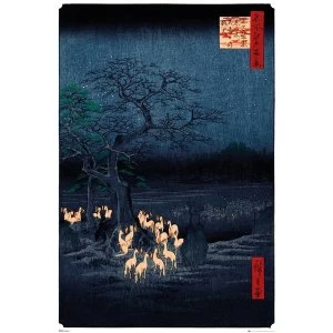 Image of Hiroshige New Years Eve Foxfire Maxi Poster