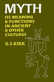 Image of Myth by G. S. Kirk Book