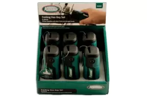 Image of Kamasa 56004 Folding Hex Key Set 9pc (CD) - Made from Chrome Vanadium