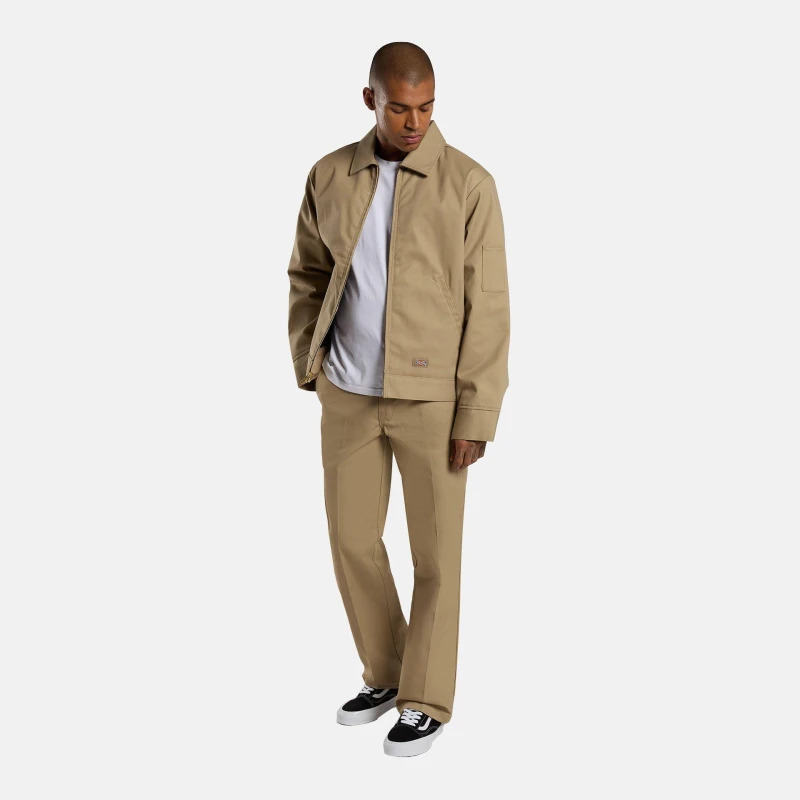 Image of Dickies Mens Eisenhower Water Resistant Wind Resistant Long Sleeve Harrington Jacket Khaki male X Large