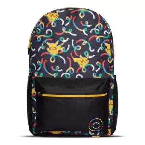 Image of Pokemon Pikachu Sublimation All-Over Print Backpack, Black...