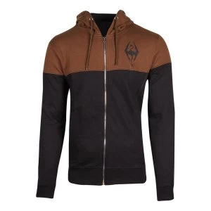 Image of The Elder Scrolls - The Dragon Mens X-Large Hoodie - Brown/Black