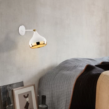 Image of Y?ldo - 6902 White Gold Wall Lamp