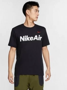 image of Nike Sportswear Air Short Sleeve T-Shirt - Black/Red