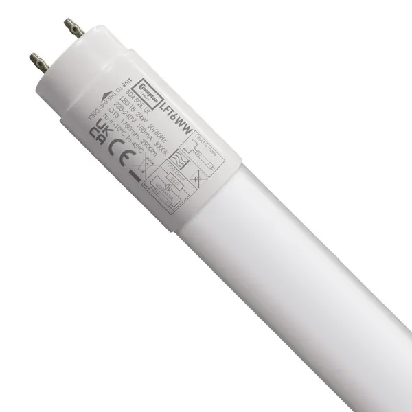 Image of Crompton Lamps LED 6ft T8 Tube 24W Warm White Opal