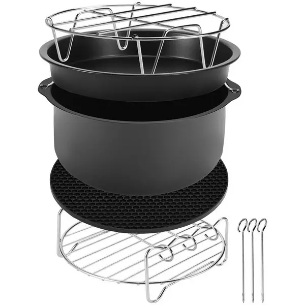 Image of Monzana Deuba 106201 8Pcs Set 3.6L Black Pot
