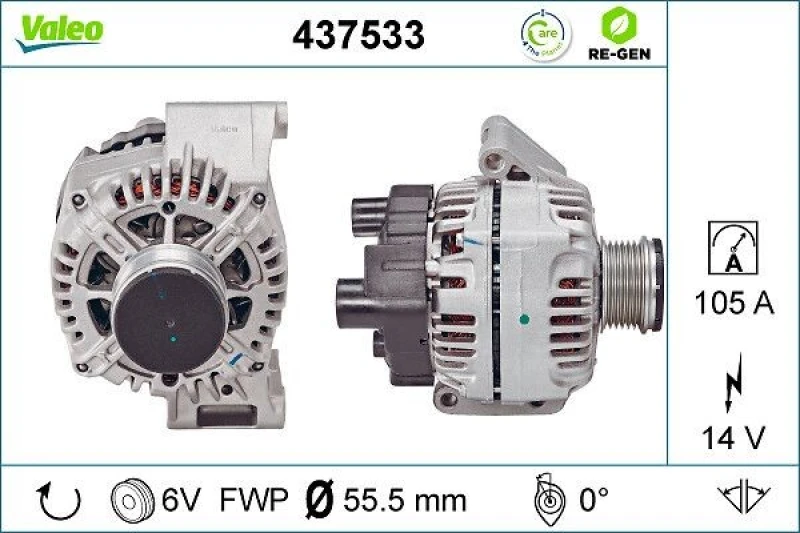 Image of Alternator VALEO 437533