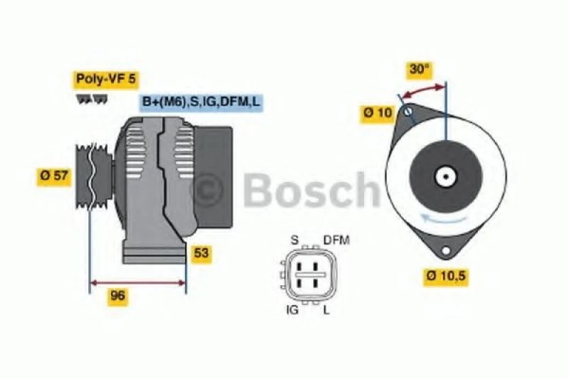 Image of Alternator Bosch 0 986 049 221