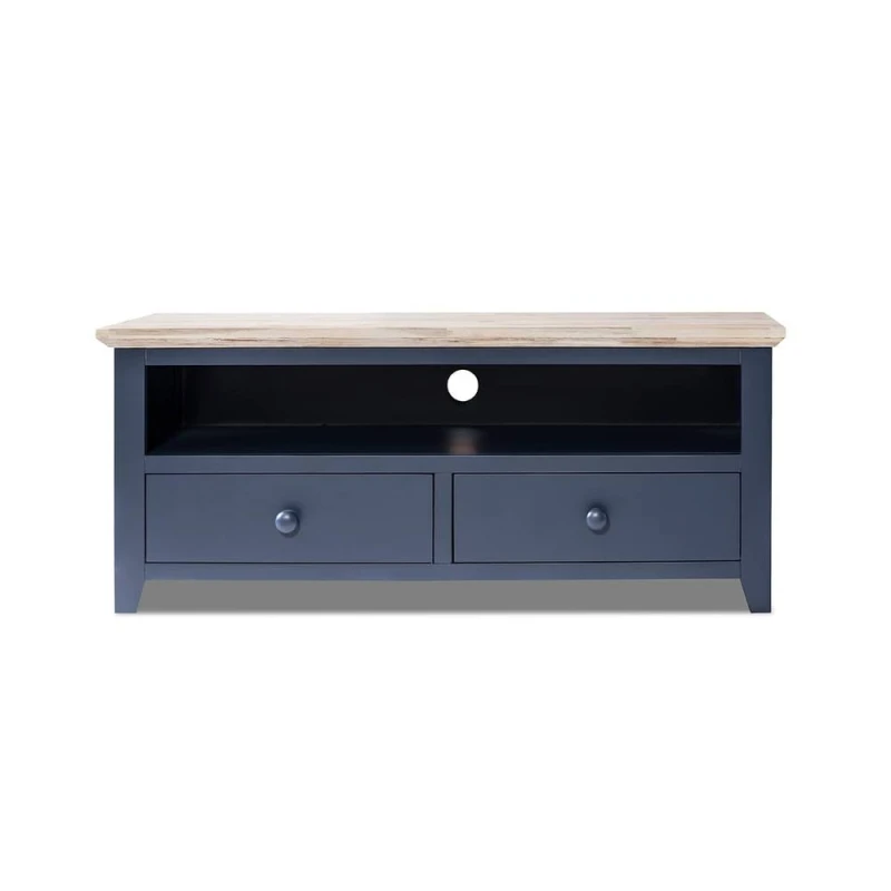 Image of Statement Furniture Florence TV Stand With 2 Drawers & Shelf in Navy Navy Unisex