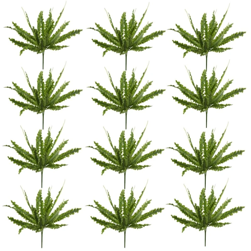 Image of Leaf 12 x 40cm Artificial Crocodile Fern Plant