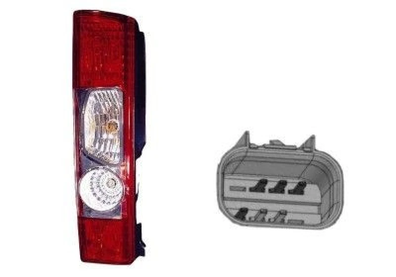 Image of VAN WEZEL 1651921 Rear light with bulb holder, Left Combination Rearlight (391)