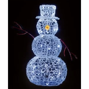 image of Premier Decorations Premier LED Acrylic Snowman White LED - 90cm