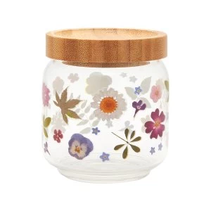 Sass & Belle Small Pressed Flowers Glass Storage Jar