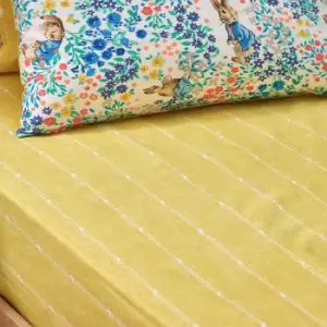 Image of Florelli Peter Rabbit 100% Cotton Fitted Bed Sheet Multi