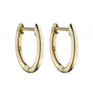 image of 9ct Plain Gold Huggie 13mm Earrings GE2324