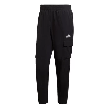 image of adidas Essentials Small Logo Woven Cargo 7/8 Pants Mens - Black