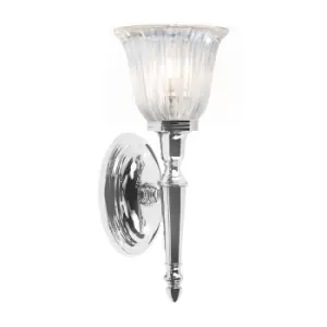 Image of IP44 Wall Light Tulip Shape Glass LED Included Chrome LED G9 3.5W