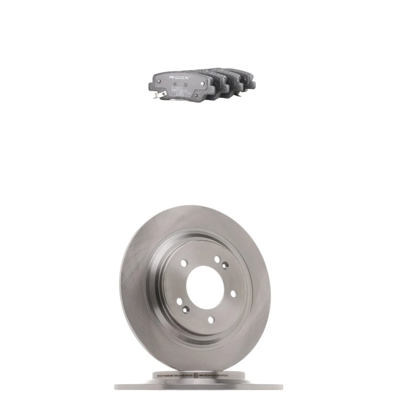 Image of RIDEX 3405B3517 Brake disc and pads set Brake Disc Type: Solid, with acoustic wear warning Brake Set,disc brakes (3405)