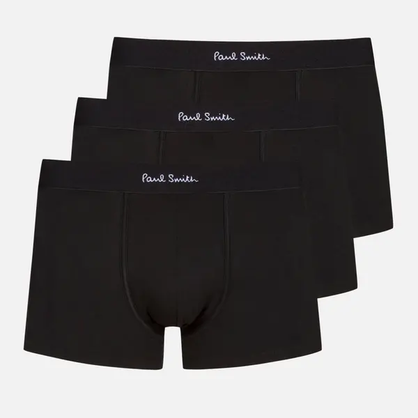 Image of Paul Smith Three-Pack Organic Cotton-Blend Boxer Shorts - S