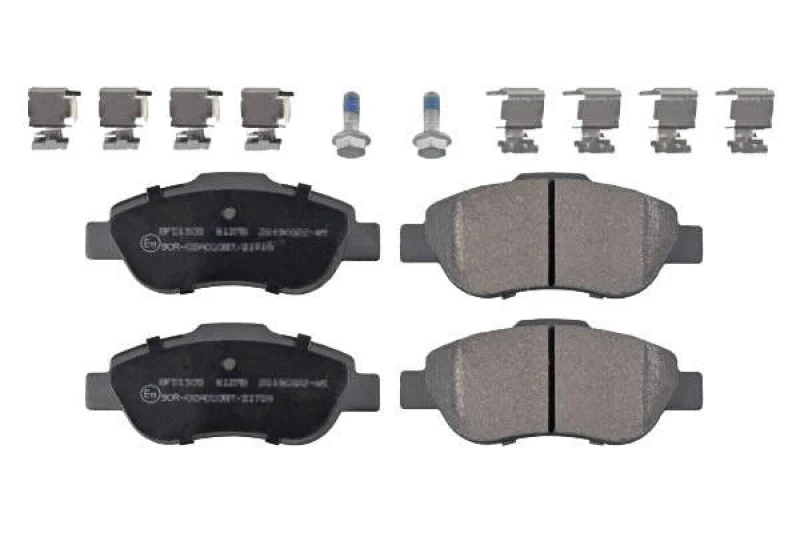 Image of SWAG 33 10 2621 Brake pad set Front Axle, with fastening/mounting material, with fastening material Brake Pad Set,disc brake (402)