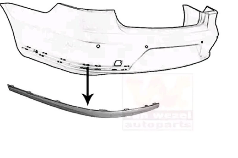 Image of VAN WEZEL 5740557 Cover, bumper ** Equipart ** Left Rear Cover,bumper (20)