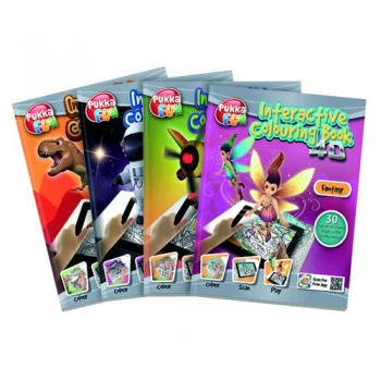 Image of Pukka Fun Assorted Interactive Colour Books Pack of 4 8608-FUN