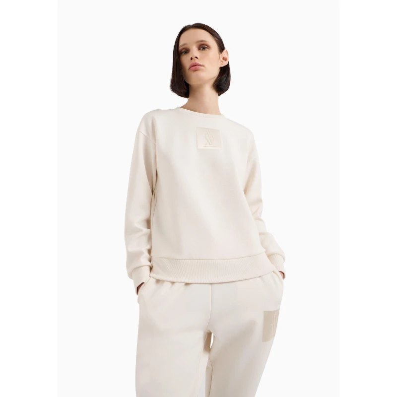 Image of Armani Exchange Womens Crew-Neck Sweatshirt Iso female 8 (XS)