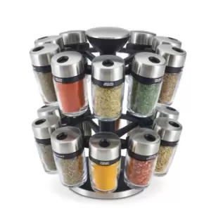 Image of Cole & Mason 20 Jar Filled Carousel Silver
