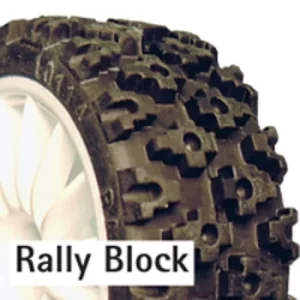 Image of Fastrax Rally Block Tyre Set (4) With Foam Inserts
