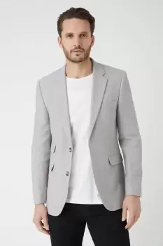 Image of Mens Slim Fit Taupe Twill Blazer