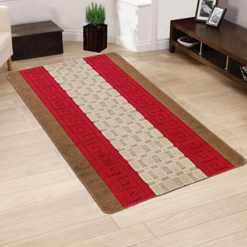 Image of Smart Living Smart Living Heavy Duty Machine Washable Hallway Kitchen Non Slip Door Mat in Light Brown Size: 60cm x 110cm Light Brown 60cm x 110cm U