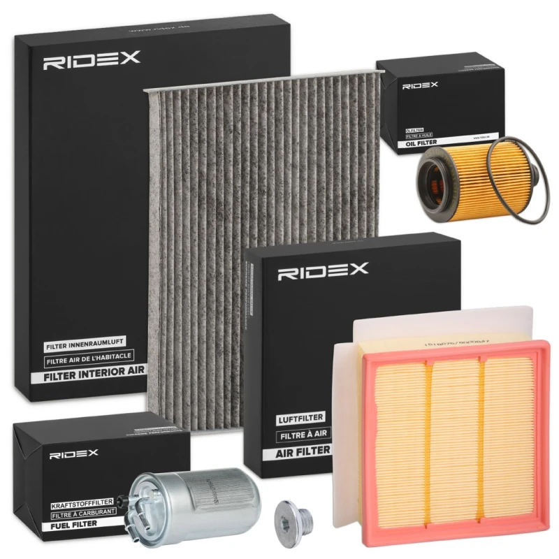 Image of RIDEX 4055F0664 Filter Set with air filter, with pre-filter Filter Set (4055)