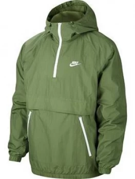 Image of Nike Hooded Woven Jacket - Khaki