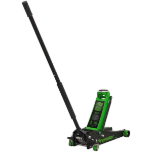 image of Sealey Premier Rocket Lift Trolley Jack 3 Tonne Green