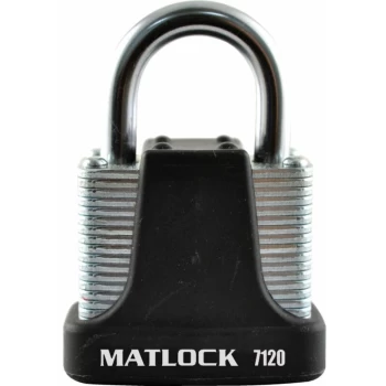 Image of Strong Black Steel Key Padlock - 40MM - Matlock
