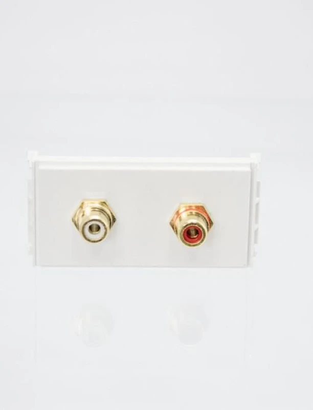 Image of Vivolink WI221285 socket-outlet 2 x RCA White