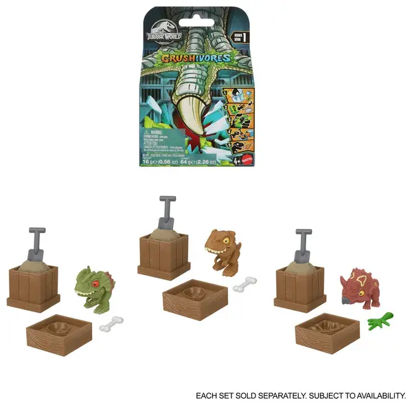 Image of Jurassic World Jurassic World Crushivores Surprise Unboxing Dinosaur Asst