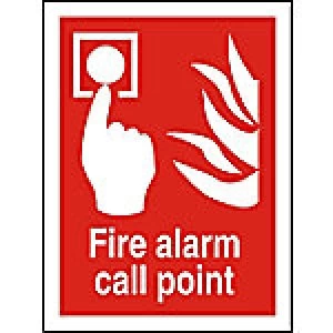 Fire Sign Fire Alarm Vinyl 30 x 20 cm