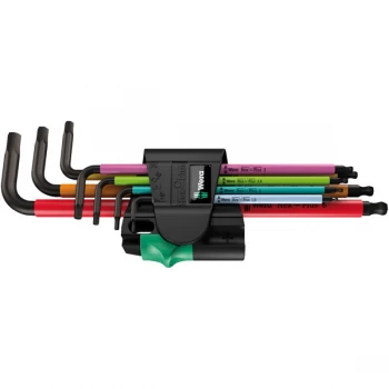 Image of Wera 05022534001 950/7 Hex-Plus Multicolour Magnet 1 L-Key Set - M...