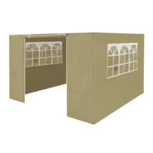 Dellonda Premium Gazebo/Marquee Side Walls/Doors/Windows, Fits 3 x 3m Models - Beige - main image