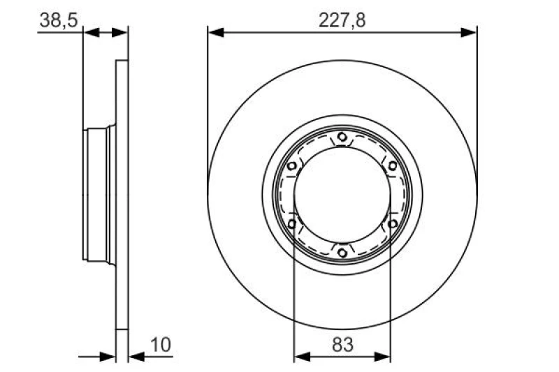 Image of Bosch 0 986 479 R65 Brake disc solid, Oiled Brake Disc (82)