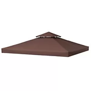 Image of Outsunny Canopy Mosquito Net 84C-041GY Polyester Coffee