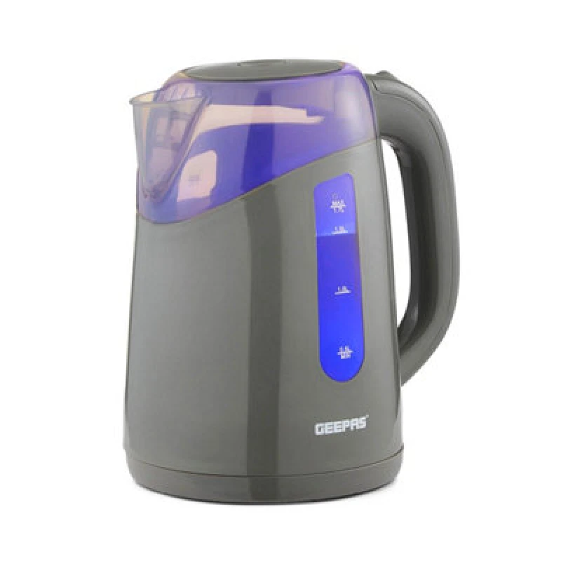 Image of Geepas 1.7L Cordless Electric Kettle Illuminating 2200W Grey