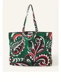 Image of Accessorize Printed Paisley Shopper