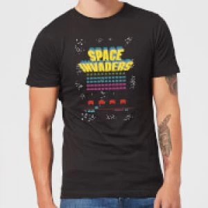 Image of Space Invaders Game Screen Mens T-Shirt - Black - S