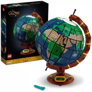 image of LEGO Ideas The Globe Spinning Model Set for Adults 21332