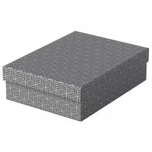 image of Storage Box Home Size M Low 3Pcs Grey